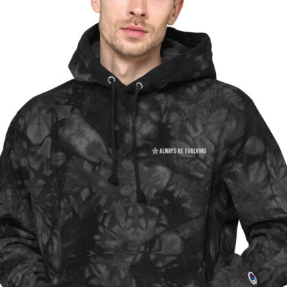 Always Be Evolving Unisex Champion tie-dye hoodie - Image 4