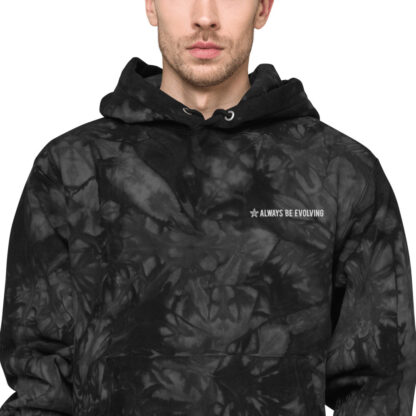 Always Be Evolving Unisex Champion tie-dye hoodie - Image 2