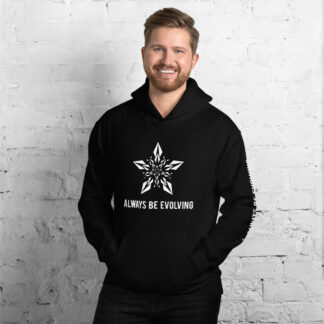 Always Be Evolving Logo Hoodie in Black