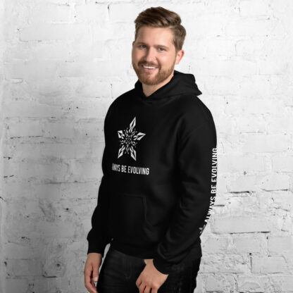 Always Be Evolving Logo Hoodie in Black - Image 2