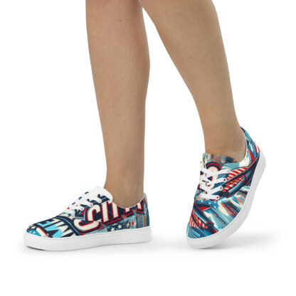 America City 1 - Women’s lace-up canvas shoes - Image 2